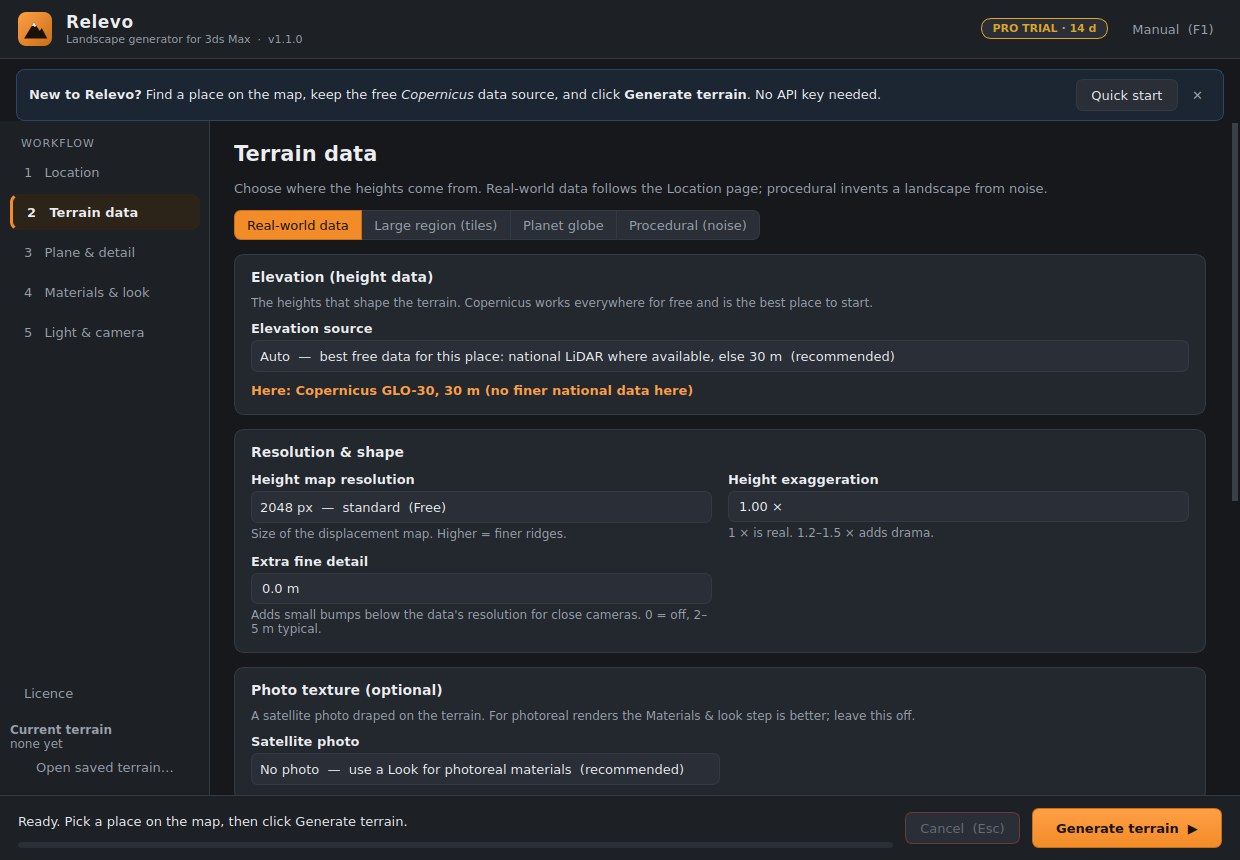 Terrain data step